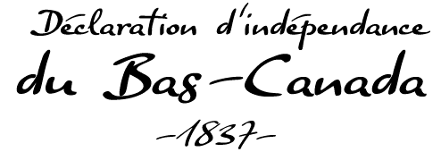 D�claration d'ind�pendance du Bas-Canada